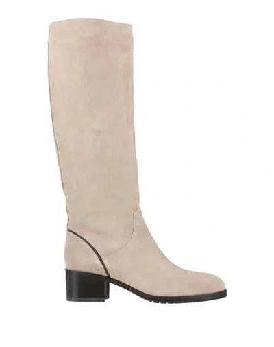 Doucal's Woman Boot Beige Size 8.5 Leather In Multi