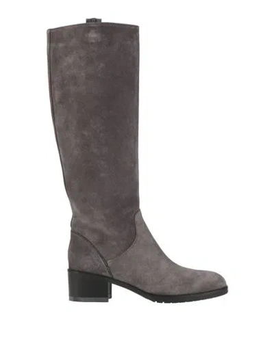 Doucal's Woman Boot Charcoal Size 6 Leather In Gray