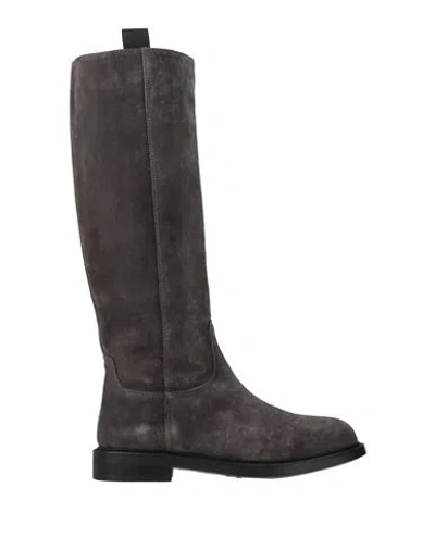 Doucal's Woman Boot Charcoal Size 8 Leather In Gray