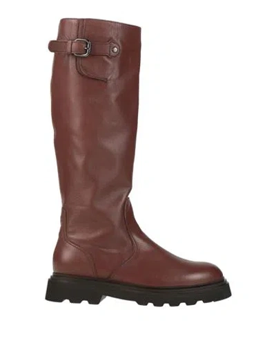 Doucal's Woman Boot Chocolate Brown Size 8 Leather