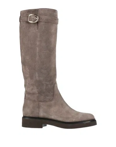Doucal's Woman Boot Grey Size 7.5 Leather In Gray