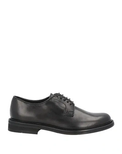 Doucal's Woman Lace-up Shoes Black Size 7.5 Soft Leather