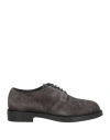 Doucal's Woman Lace-up Shoes Charcoal Size 8 Sheepskin