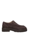 Doucal's Woman Lace-up Shoes Chocolate Brown Size 8 Leather In Brown