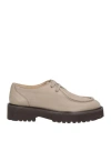 Doucal's Woman Lace-up Shoes Khaki Size 8 Leather