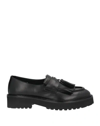 Doucal's Woman Loafers Black Size 9 Leather