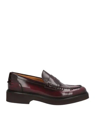 Doucal's Woman Loafers Burgundy Size 7 Leather In Red