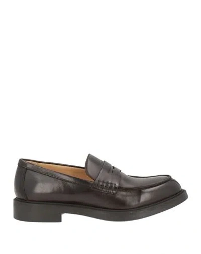 Doucal's Woman Loafers Dark Brown Size 8 Leather
