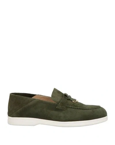 Doucal's Woman Loafers Dark Green Size 6 Leather