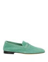 Doucal's Woman Loafers Light Green Size 7 Calfskin In Green