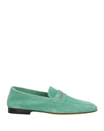 Doucal's Woman Loafers Light Green Size 7 Calfskin