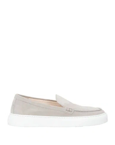Doucal's Woman Loafers Light Grey Size 7 Leather In Gray