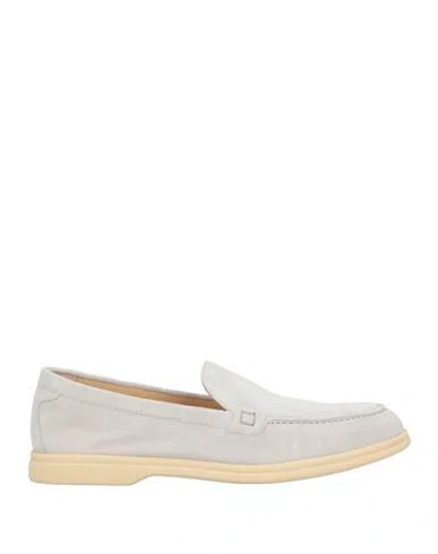 Doucal's Woman Loafers Light Grey Size 8 Leather In Gray