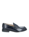 Doucal's Woman Loafers Navy Size 7.5 Soft Leather In Navy Blue