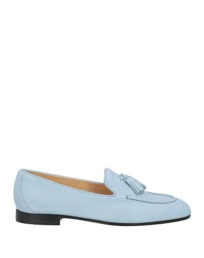 Doucal's Woman Loafers Sky Blue Size 8 Leather
