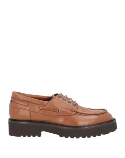 Doucal's Woman Loafers Tan Size 10 Leather In Brown