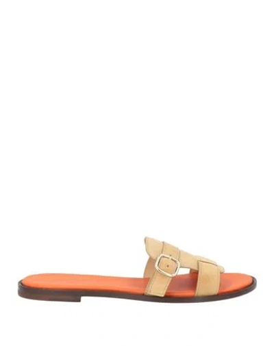 Doucal's Woman Sandals Beige Size 7 Leather In Multi