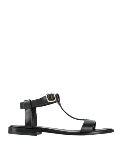 Doucal's Woman Sandals Black Size 7 Leather
