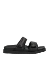 Doucal's Woman Sandals Black Size 7.5 Soft Leather