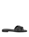 Doucal's Woman Sandals Black Size 8 Leather In Multi