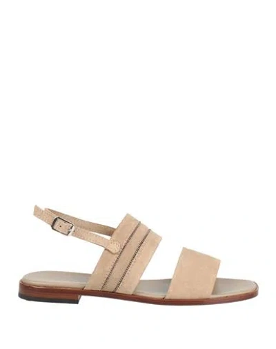 Doucal's Woman Sandals Camel Size 6 Leather In Brown