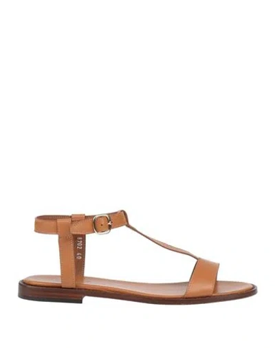 Doucal's Woman Sandals Tan Size 10 Leather In Brown