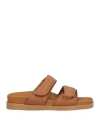 Doucal's Woman Sandals Tan Size 7 Soft Leather In Brown
