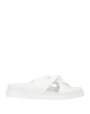 Doucal's Woman Sandals White Size 8 Soft Leather In White