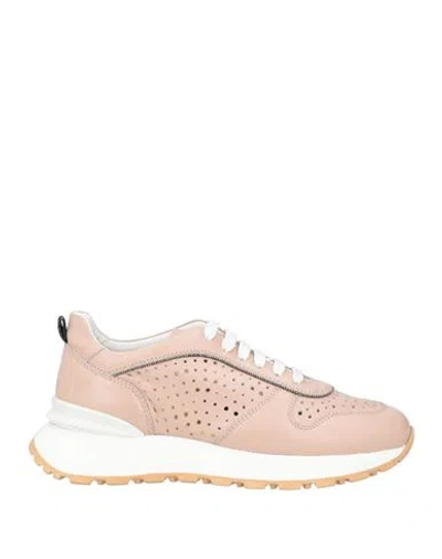 Doucal's Woman Sneakers Antique Rose Size 7 Leather In Pink