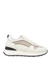 Doucal's Woman Sneakers Cream Size 8 Leather, Textile Fibers In Neutral