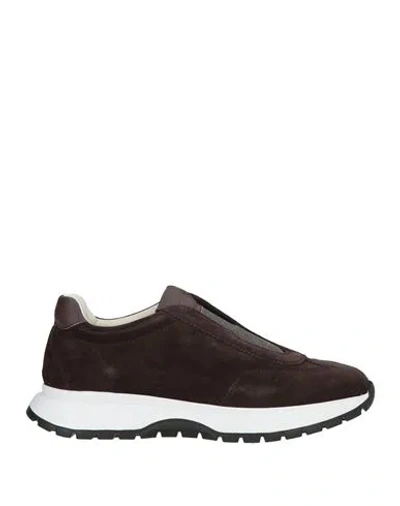 Doucal's Woman Sneakers Dark Brown Size 10 Leather