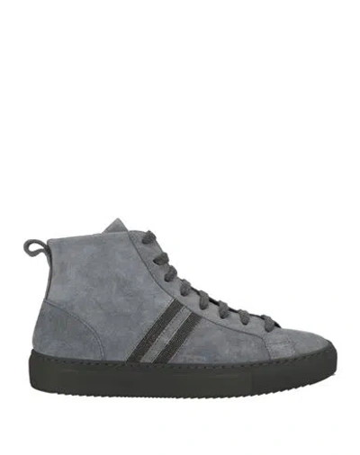 Doucal's Woman Sneakers Grey Size 8 Leather In Gray
