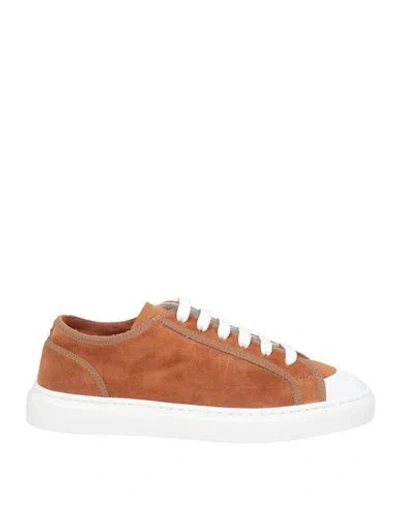 Doucal's Woman Sneakers Tan Size 6 Leather In Brown
