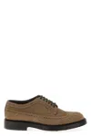 Doucal's Light Brown Suede Dovetail Lace-up. In Brown
