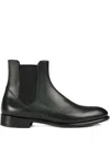 Doucal's Elastic-panel Leather Boots In Black