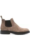 Doucal's Elastic-panel Suede Chelsea Boots In Brown