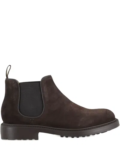 DOUCAL'S ELASTIC-PANEL SUEDE CHELSEA BOOTS