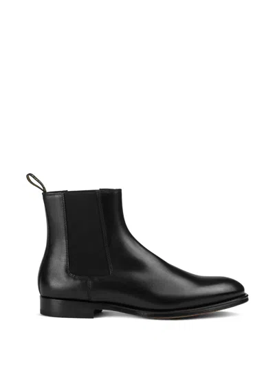 Doucal's Elasticated-panel Pull-tab Ankle Boots In Black