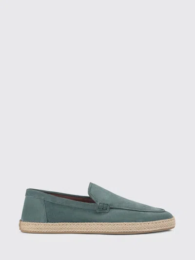 Doucal's Horizon Suede Braided-trim Espadrilles In Blue
