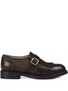 Doucal's Fringed Leather Loafers In Brown