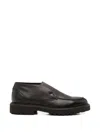 Doucal's Grained Leather Boots In Black