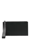 Doucal's Grained Leather Wallet In Black