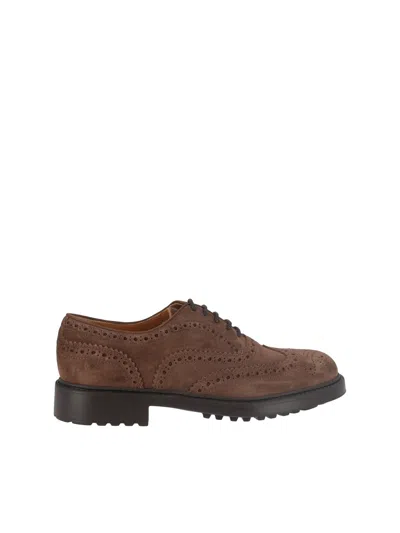 Doucal's Havana Brown Mink Suede Brogues