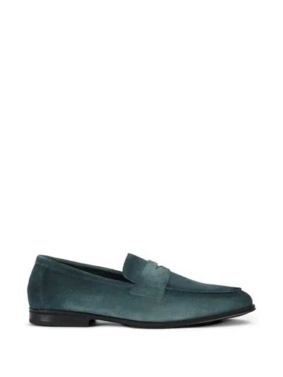 Doucal's Horizon Suede Loafers In Blue