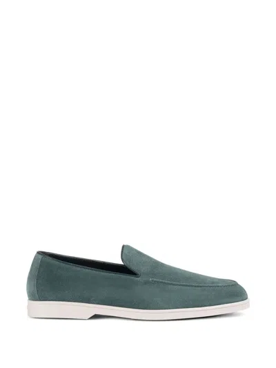 Doucal's Horizon Suede Loafers In Green