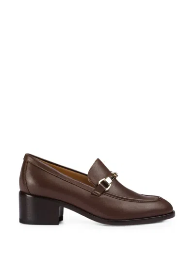 Doucal's Horsebit Leather Loafers In Brown