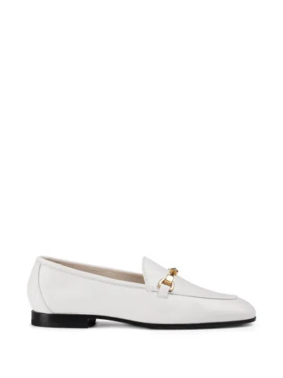 Doucal's Horsebit Leather Loafers In White