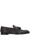 Doucal's Interwoven Tasselled Loafers In Black