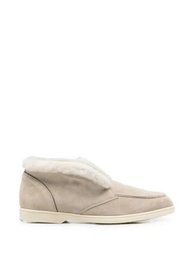Doucal's Joanne Rs Suede Loafers In Gray