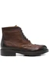 Doucal's Lace-up Brogue Boots In Brown